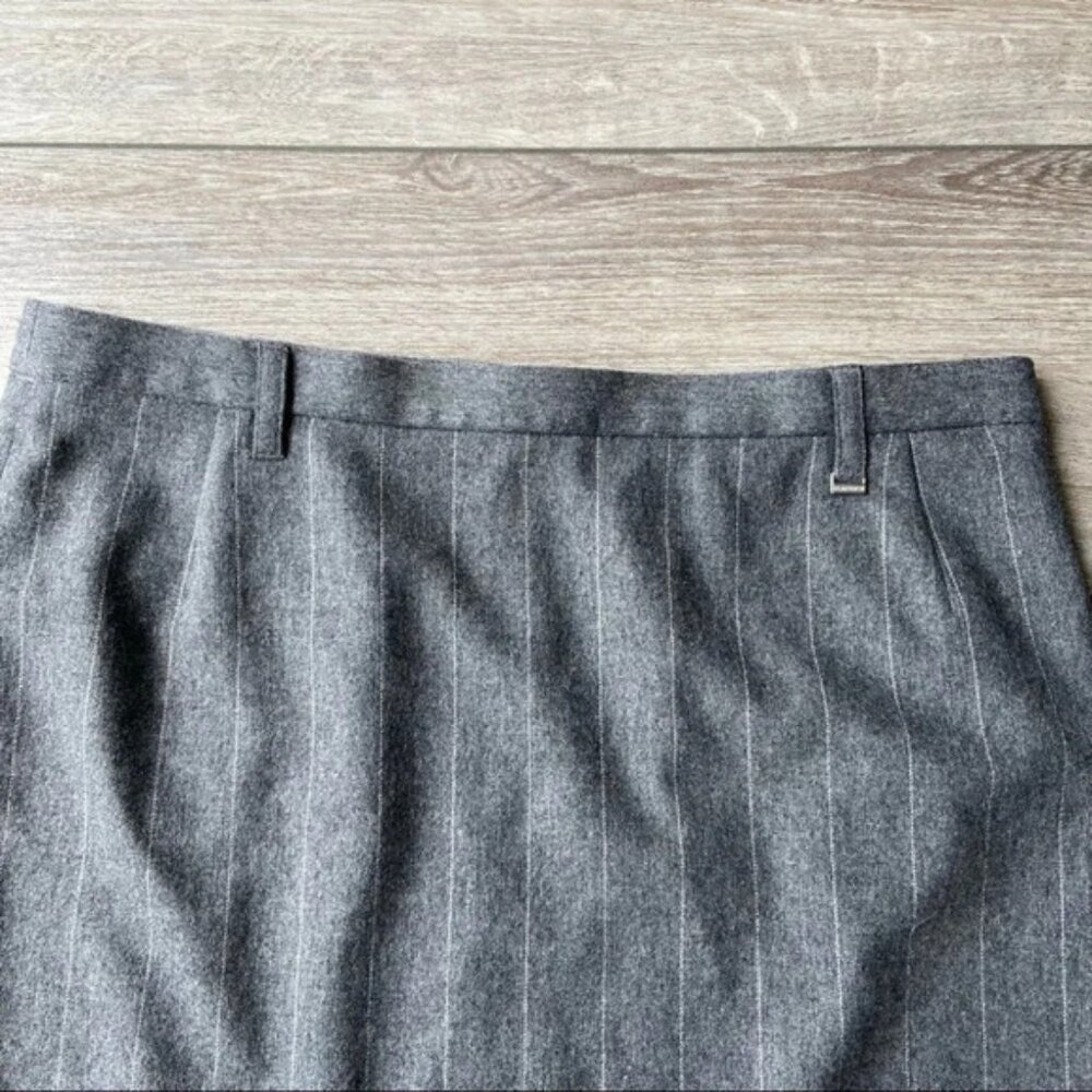 Hauber Wool Blend Made in Germany Striped Pencil Career Skirt - Picture 3 of 7